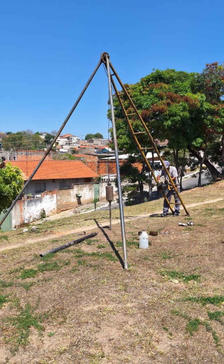 Sondagem SPT em terreno de bairro residencial